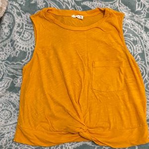 Golden yellow crop top